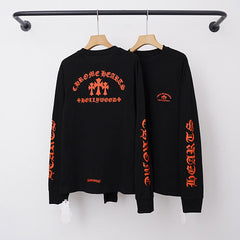Chrome Hearts "HOLLYWOOD" Gothic Script & Cross Long Sleeve (Black)